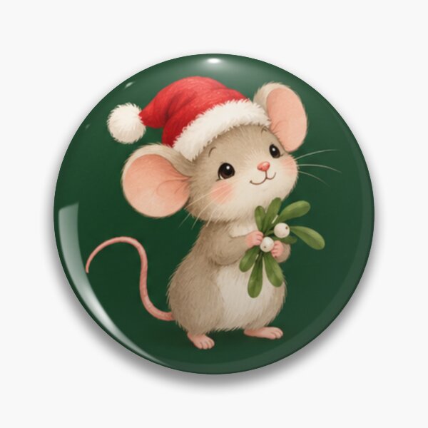 Item preview, Cute Christmas Mice Santa Hats Mistletoe Star Pattern designed and sold by Meandmyshop.