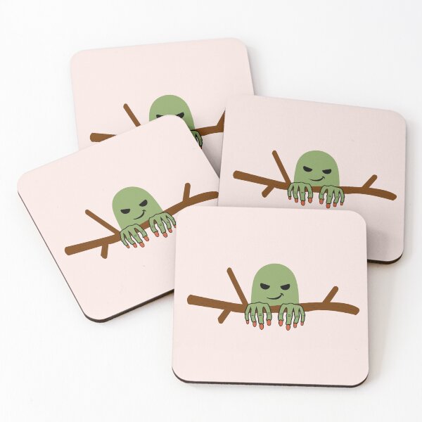 Item preview, Cute Creepy Green Monster Hiding On A Branch designed and sold by ANJ Creative Designs.
