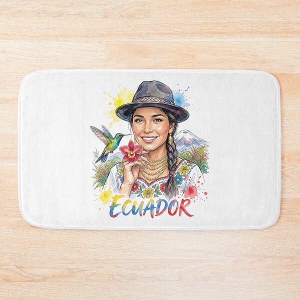 Item preview, Andean Ecuador: Woman, Hummingbird and Flowers designed and sold by EdwinkOne.