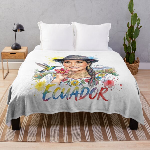 Item preview, Andean Ecuador: Woman, Hummingbird and Flowers designed and sold by EdwinkOne.
