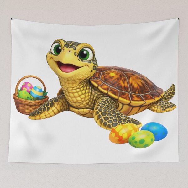 Item preview, Cheerful Hawksbill Sea Turtle Easter designed and sold by Sillytoe.