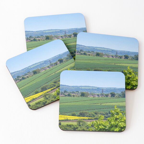 Item preview, Vibrant Patchwork Fields Looking Towards Chesterfield designed and sold by Astute-Artio-Photography.