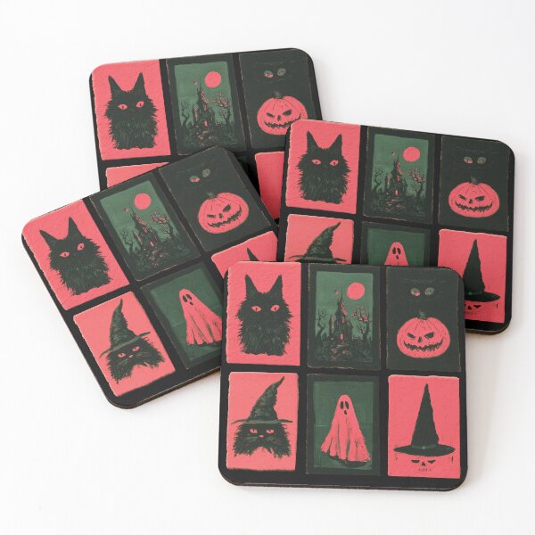Item preview, Gothic Halloween Sticker Set – Pink & Green Occult Sticker Sheet designed and sold by Audra-studio.