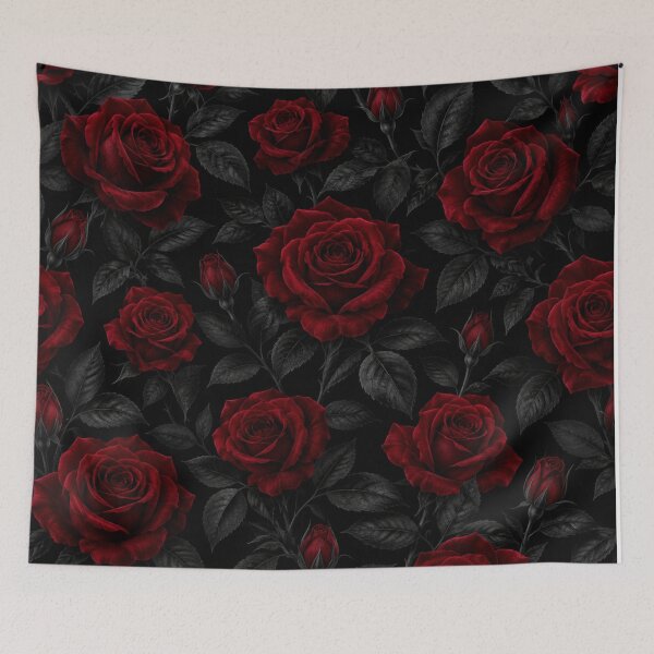 Item preview, Gothic Dark Red Roses Floral Pattern designed and sold by Owcomm.