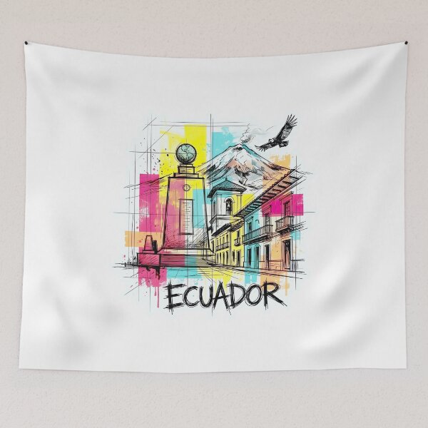 Item preview, Copy of Andean Ecuador: Woman, Hummingbird and Flowers designed and sold by EdwinkOne.