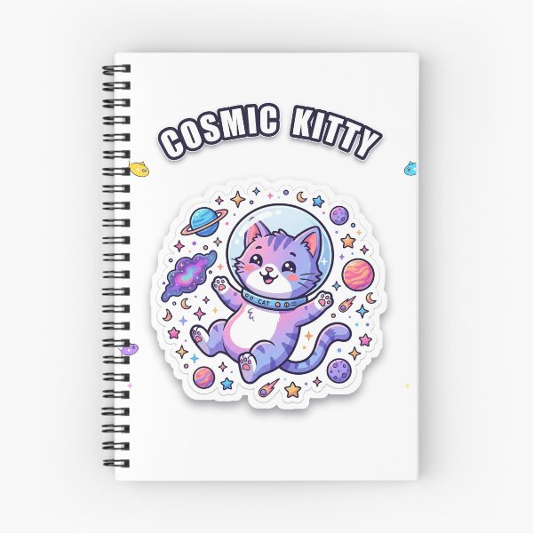 Item preview, Cosmic Kitty Astronaut Space Cat Floating Cute Stars T-Shirt designed and sold by Giobb-Artwork.