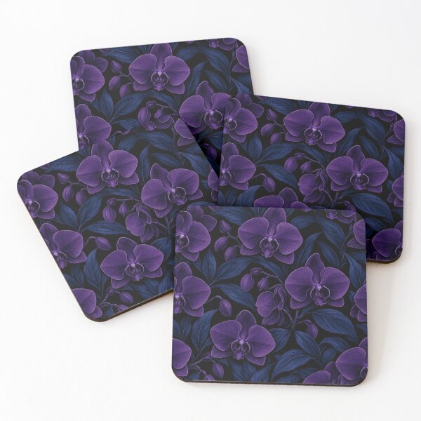 Item preview, Dark Purple Orchid Seamless Floral Pattern    designed and sold by Owcomm.