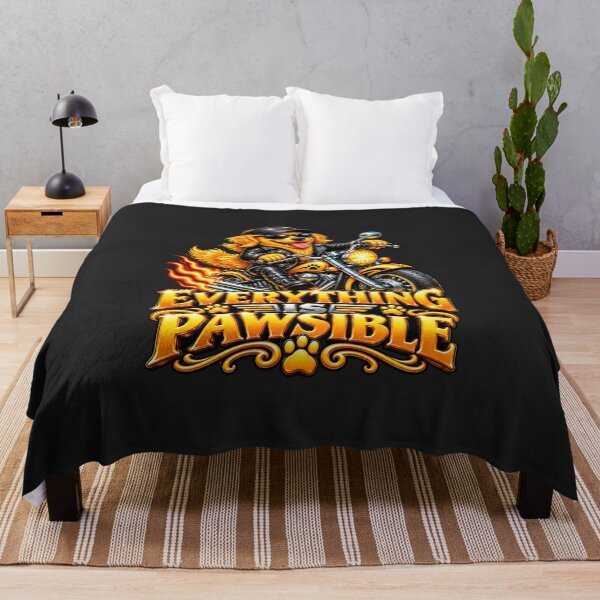 Item preview, Everything Is Pawsible – Funny Biker Dog Motorcycle Design designed and sold by Grandman Goods.