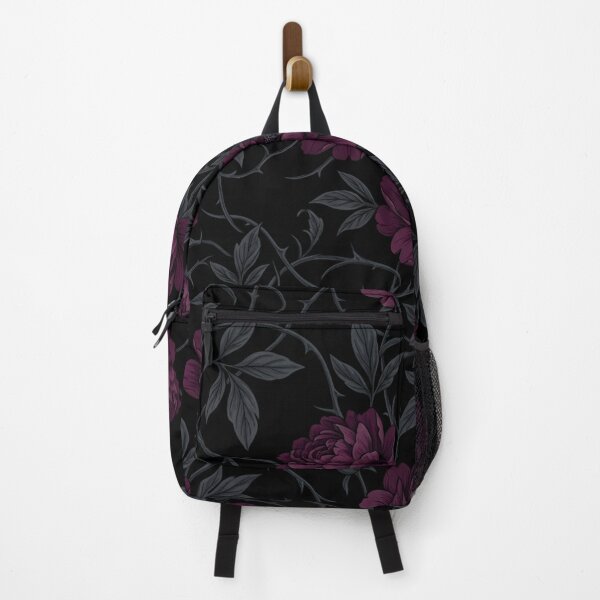 Item preview, Gothic Dark Plum Peonies Floral Pattern designed and sold by Owcomm.