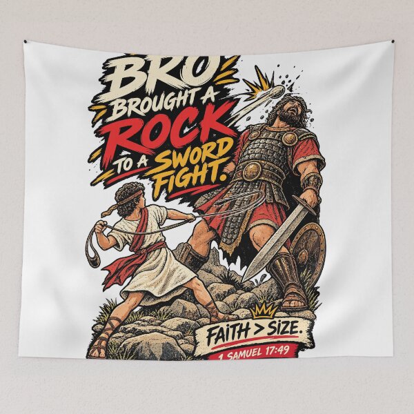 Item preview, David and Goliath Faith Over Size designed and sold by JOSUQART.