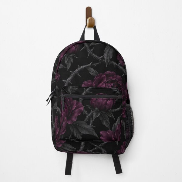 Item preview, Dark Floral Peonies with Thorny Vines Pattern designed and sold by Owcomm.