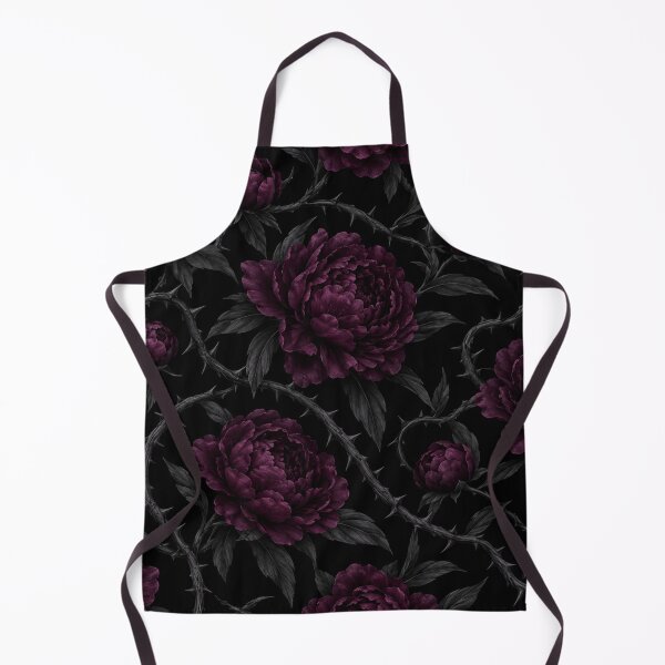 Item preview, Dark Floral Peonies with Thorny Vines Pattern designed and sold by Owcomm.