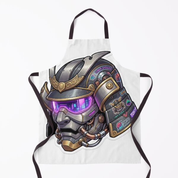Item preview, Cyberpunk Samurai Helmet With Neon Visor designed and sold by Rahat3344.