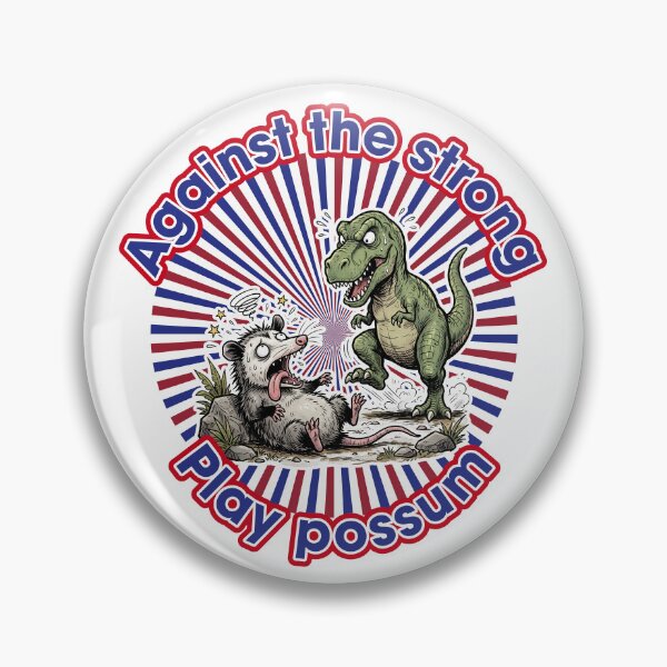 Item preview, Against the Strong Prey Possum – Funny T-Rex Dinosaur Retro Comic Design designed and sold by LOVEARTDESIGN.