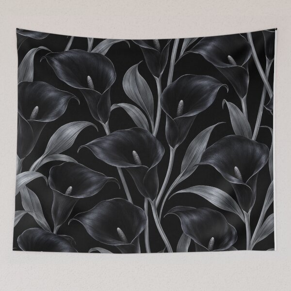 Item preview, Dark Calla Lilies Seamless Floral Pattern designed and sold by Owcomm.