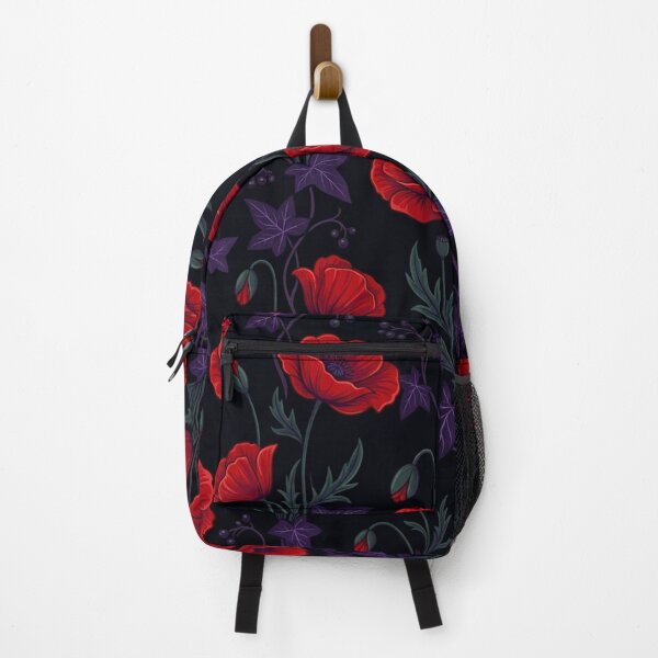 Item preview, Dark Floral Red Poppies Seamless Pattern designed and sold by Owcomm.
