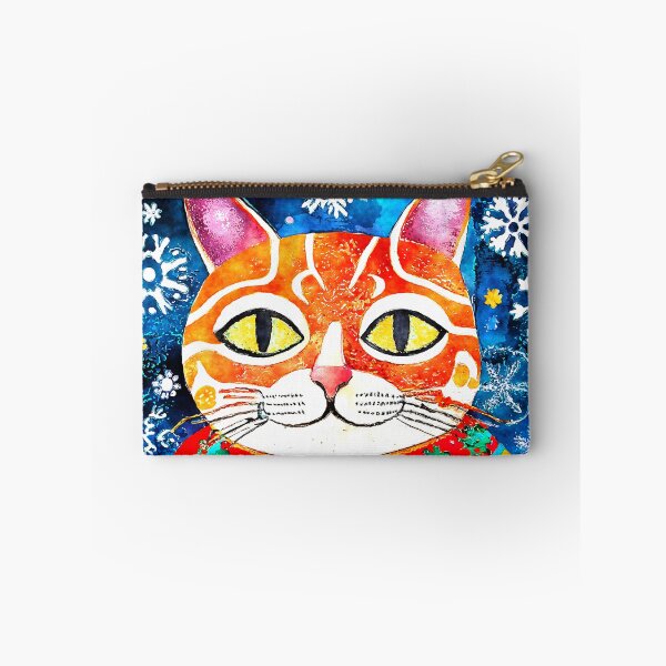 Item preview, Christmas Cat With Vibrantly Colorful Sweater And Snowflakes designed and sold by DEC02.