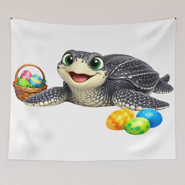 Item preview, Playful Leatherback Sea Turtle Easter designed and sold by Sillytoe.