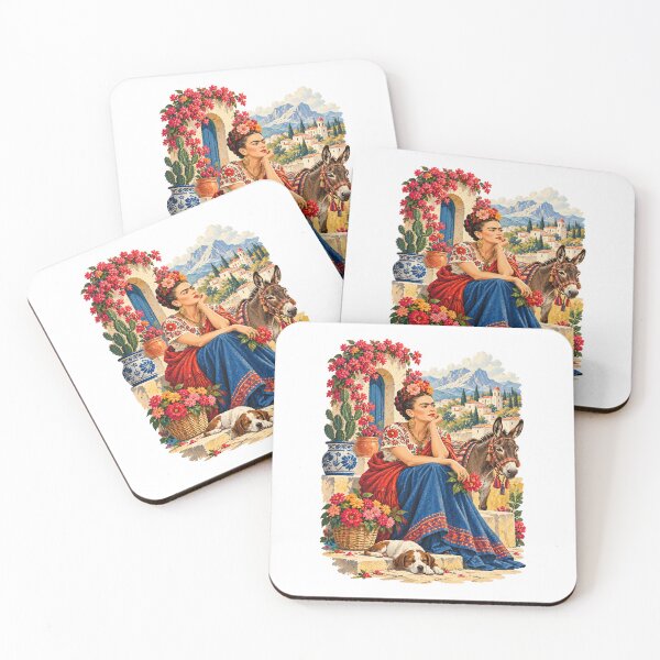 Item preview, Mexican Folk Art Woman Floral Village Frida kahlo designed and sold by TeeARTHY.