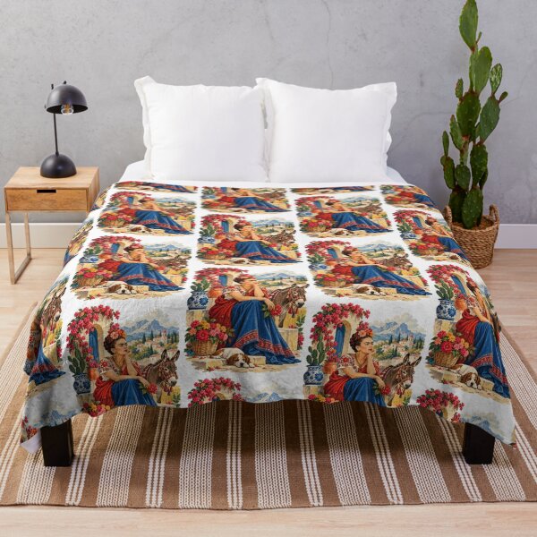 Item preview, Mexican Folk Art Woman Floral Village Frida kahlo designed and sold by TeeARTHY.