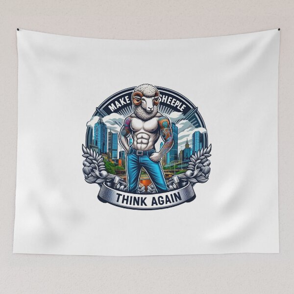Item preview, MAKE SHEEPLE THINK AGAIN! designed and sold by Takin-Thepiss.