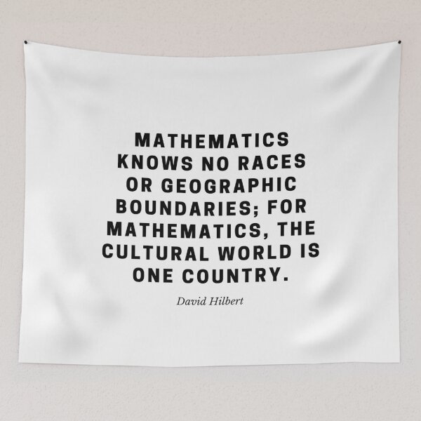 Item preview, Mathematics Has No Borders — David Hilbert Quote designed and sold by Out of Orbit.