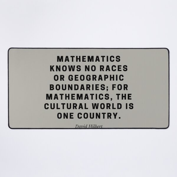 Item preview, Mathematics Has No Borders — David Hilbert Quote designed and sold by Out of Orbit.