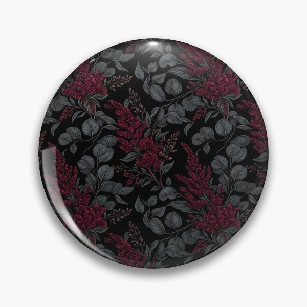 Item preview, Dark Gothic Burgundy Floral Leaves Pattern designed and sold by Owcomm.