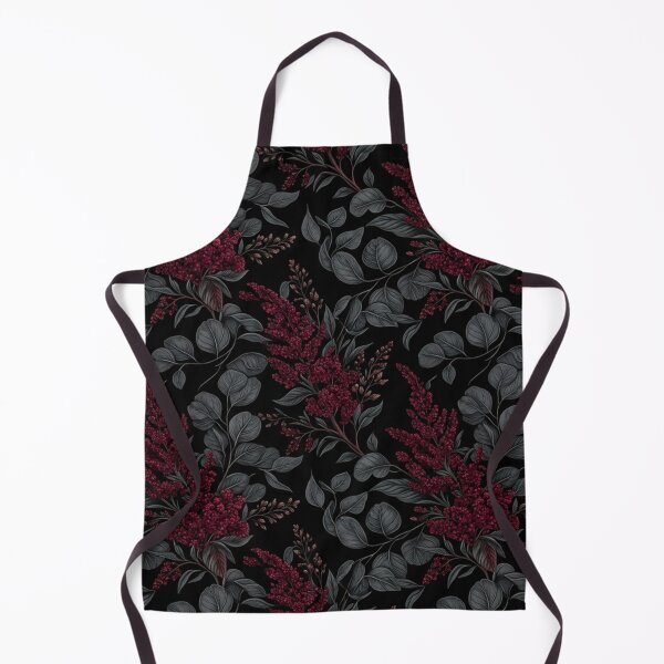 Item preview, Dark Gothic Burgundy Floral Leaves Pattern designed and sold by Owcomm.