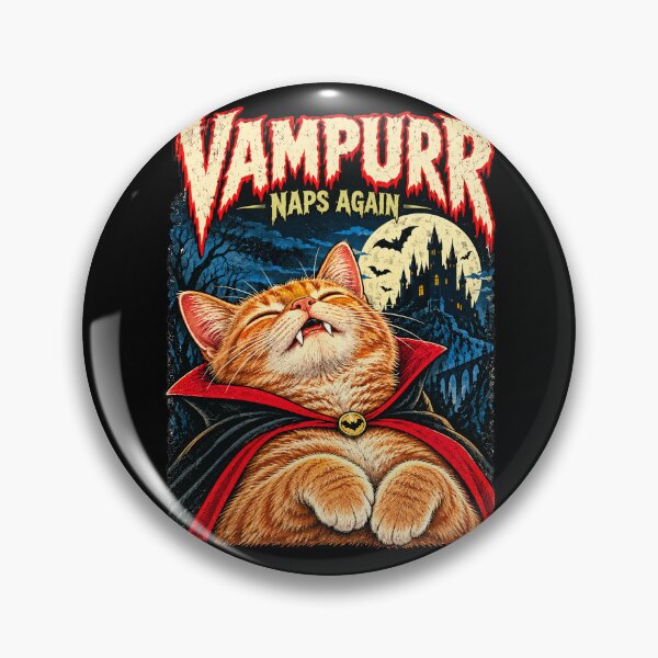 Item preview, Vampurr Naps Again Sleepy Vampire Cat designed and sold by TeeARTHY.