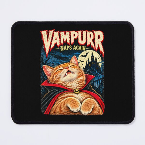 Item preview, Vampurr Naps Again Sleepy Vampire Cat designed and sold by TeeARTHY.