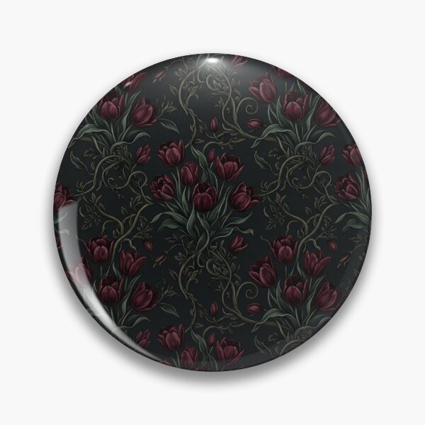 Item preview, Dark Gothic Burgundy Tulip Floral Pattern designed and sold by Owcomm.