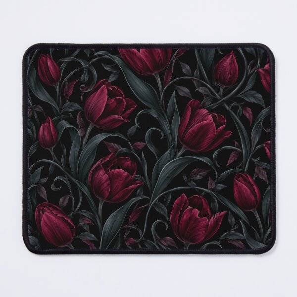 Item preview, Dark Burgundy Tulips Elegant Floral Pattern designed and sold by Owcomm.