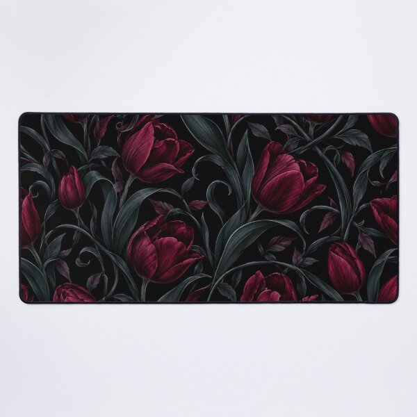Item preview, Dark Burgundy Tulips Elegant Floral Pattern designed and sold by Owcomm.