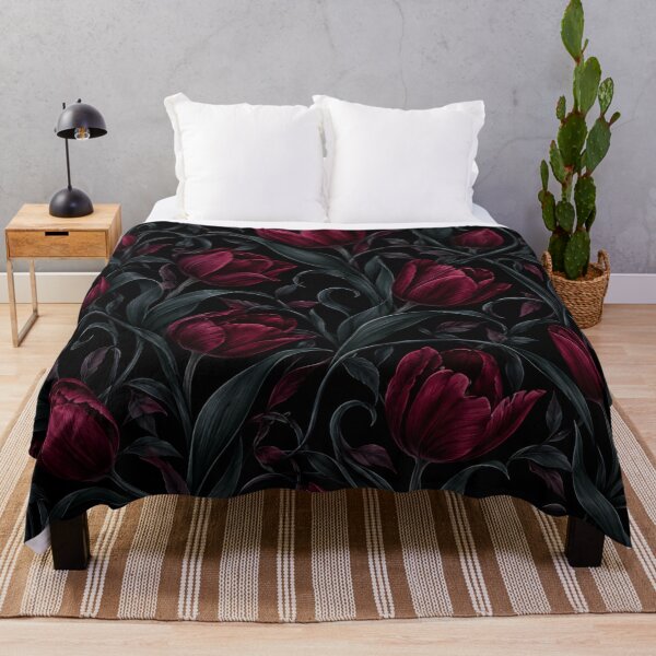 Item preview, Dark Burgundy Tulips Elegant Floral Pattern designed and sold by Owcomm.