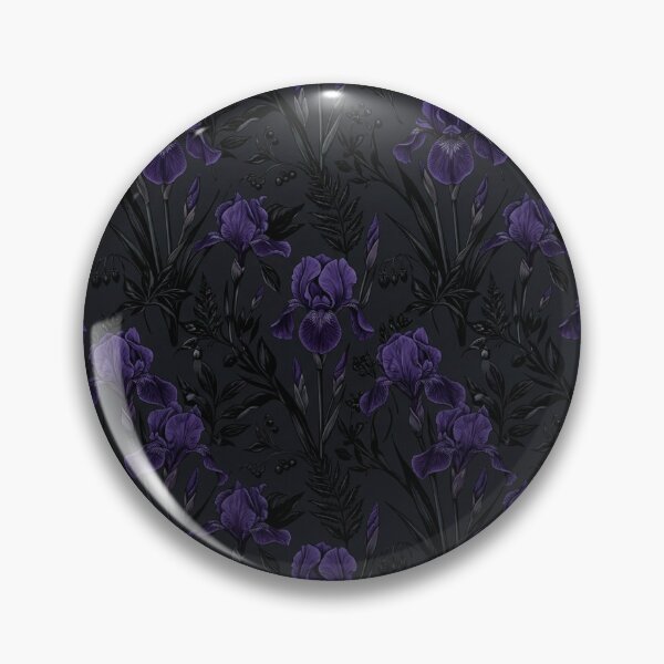 Item preview, Dark Gothic Purple Iris Floral Pattern designed and sold by Owcomm.