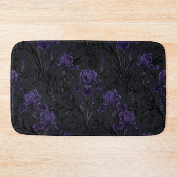 Item preview, Dark Gothic Purple Iris Floral Pattern designed and sold by Owcomm.