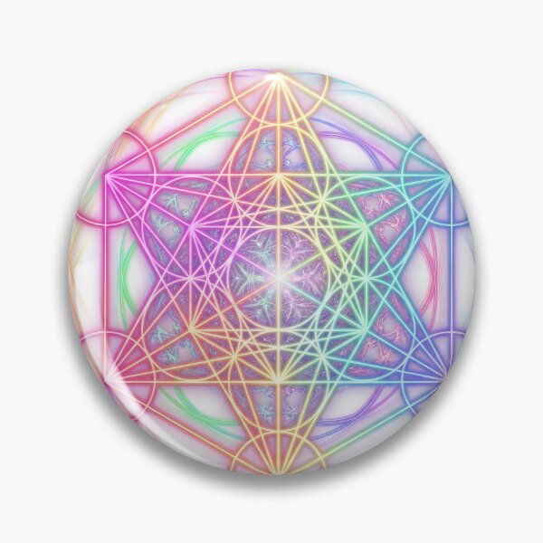 Item preview, Glowing Rainbow Metatron's Cube Sacred Geometry designed and sold by Rahat3344.