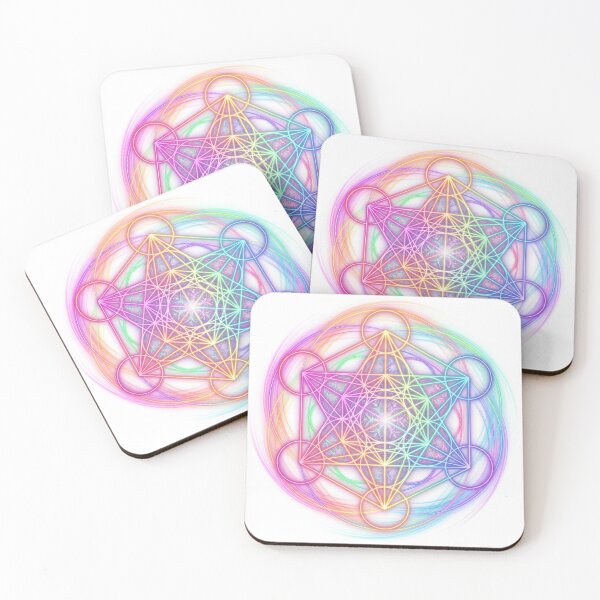 Item preview, Glowing Rainbow Metatron's Cube Sacred Geometry designed and sold by Rahat3344.