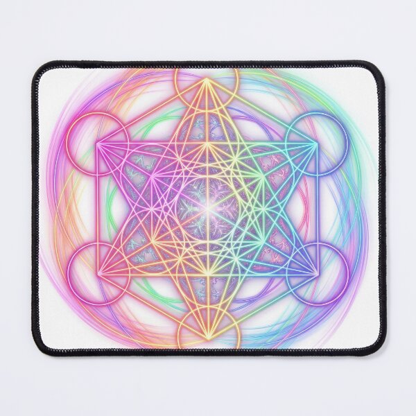 Item preview, Glowing Rainbow Metatron's Cube Sacred Geometry designed and sold by Rahat3344.
