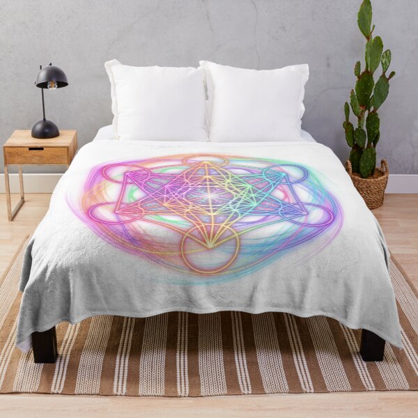 Item preview, Glowing Rainbow Metatron's Cube Sacred Geometry designed and sold by Rahat3344.