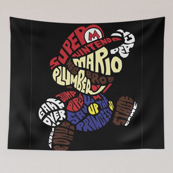Item preview, Mario puzzle typography style designed and sold by GravicPopart21.