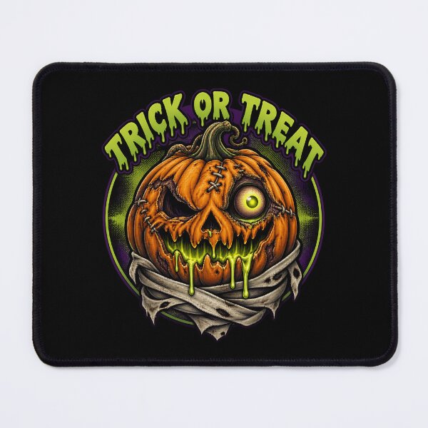 Item preview, Ghoul Pumpkin Halloween Emblem Art designed and sold by LuisWorks.