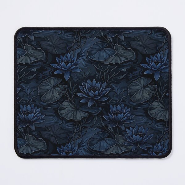 Item preview, Dark Blue Water Lilies Floral Pattern designed and sold by Owcomm.