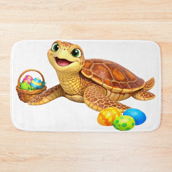 Item preview, Cheerful Loggerhead Sea Turtle Easter designed and sold by Sillytoe.