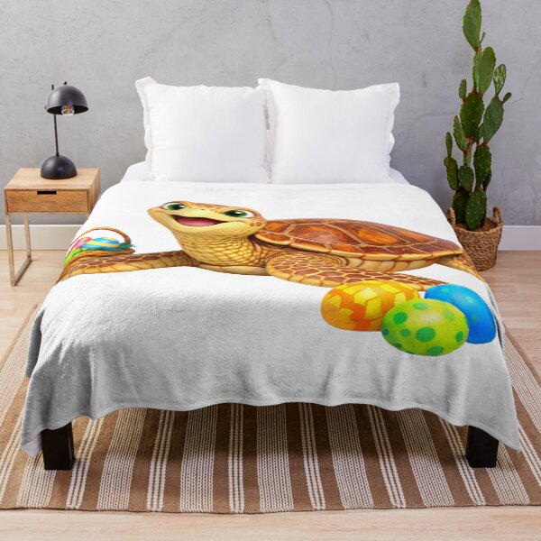 Item preview, Cheerful Loggerhead Sea Turtle Easter designed and sold by Sillytoe.