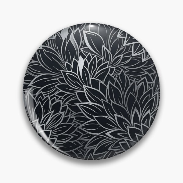 Item preview, Dark Silver Metallic Floral Leaf Pattern designed and sold by Owcomm.