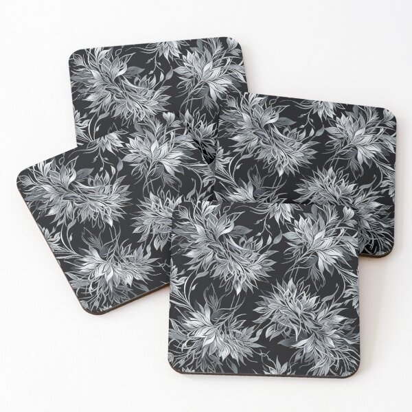 Item preview, Elegant Silver Floral Seamless Pattern Illustration designed and sold by Owcomm.