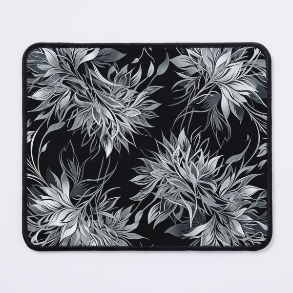 Item preview, Elegant Silver Floral Seamless Pattern Illustration designed and sold by Owcomm.