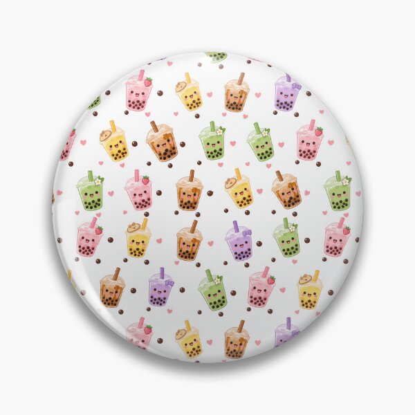 Item preview, Kawaii Bubble Tea Collection Cute Seamless Pattern Print designed and sold by Inkworksbyshery.